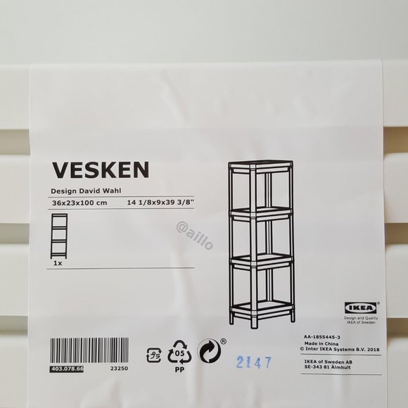 IKEA VESKEN Shelf unit, black - Picture 10 of 17